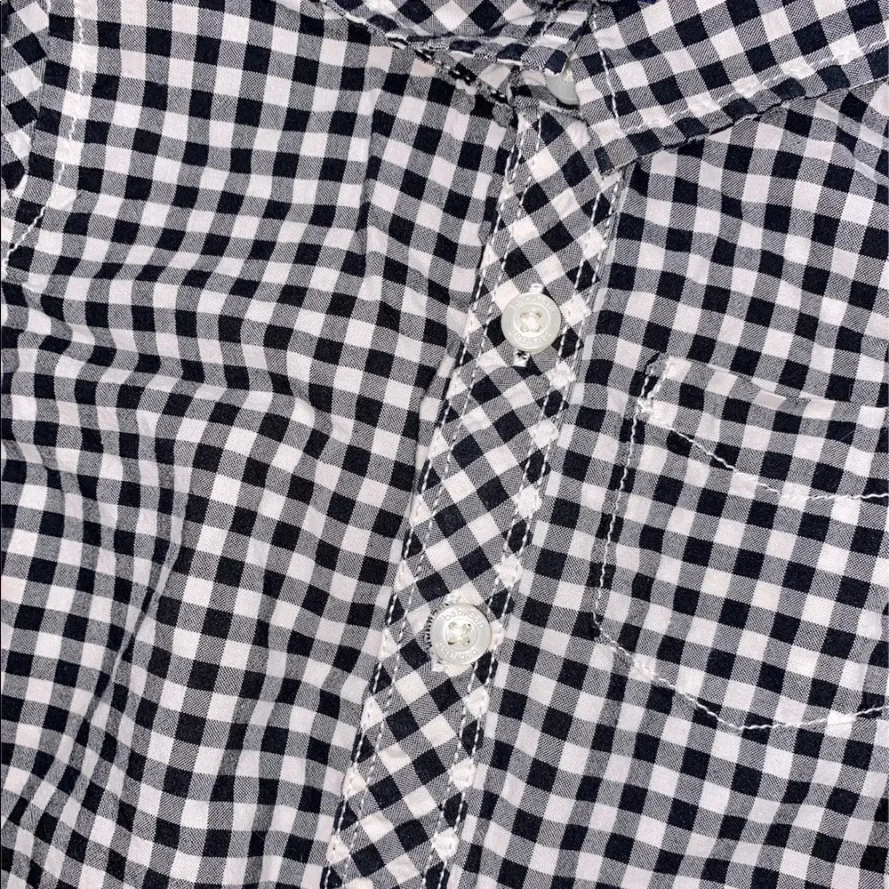 Baby Gap black & white gingham preppy button down shirt size 18-24 months